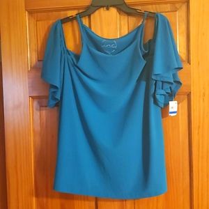 INC Cold Shoulder Top